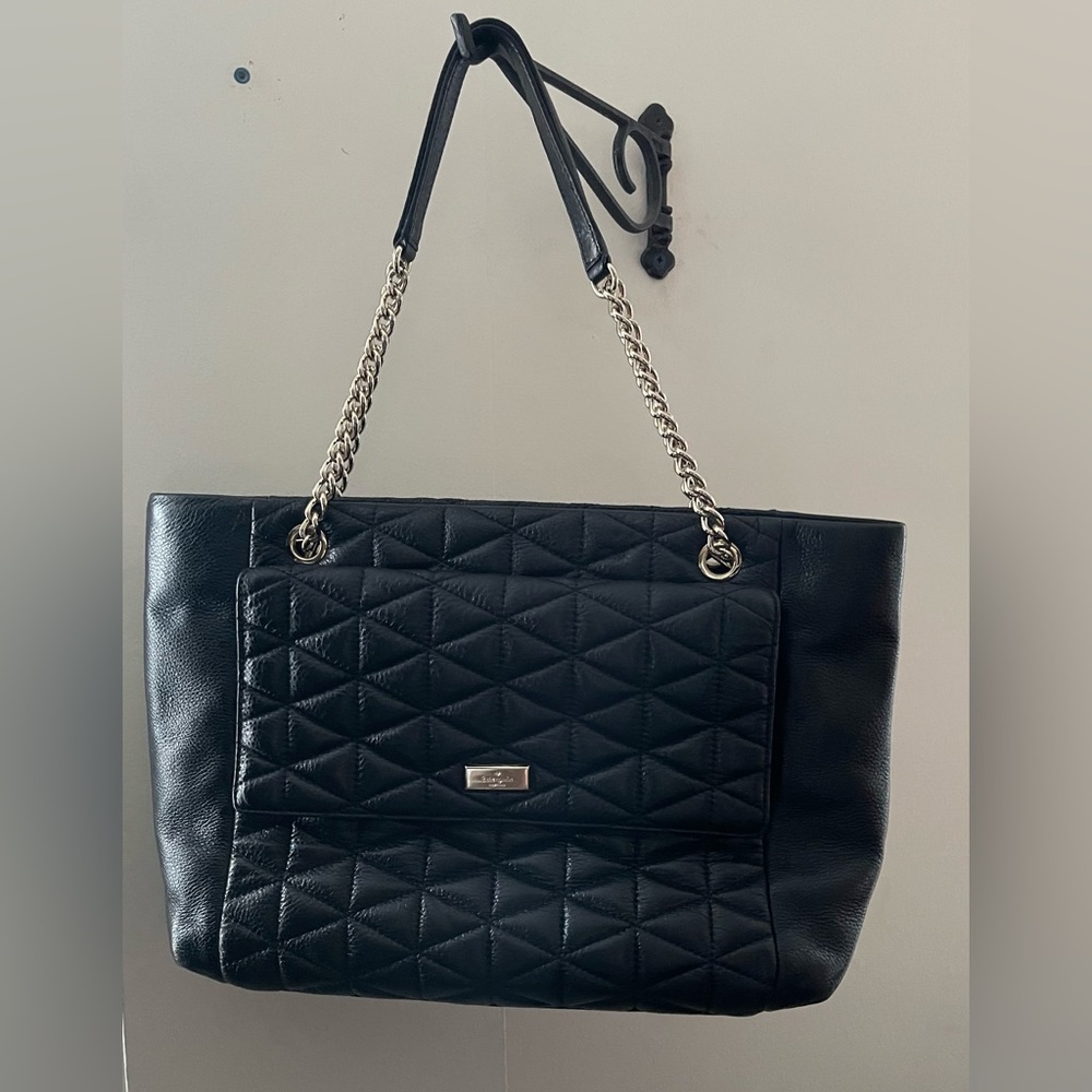 Kate Spade Black Quilted Tote Bag